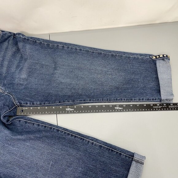 Nine West Eastend Capri Jeans Cropped Roll Cuff Denim Womens 12 - Picture 12 of 12